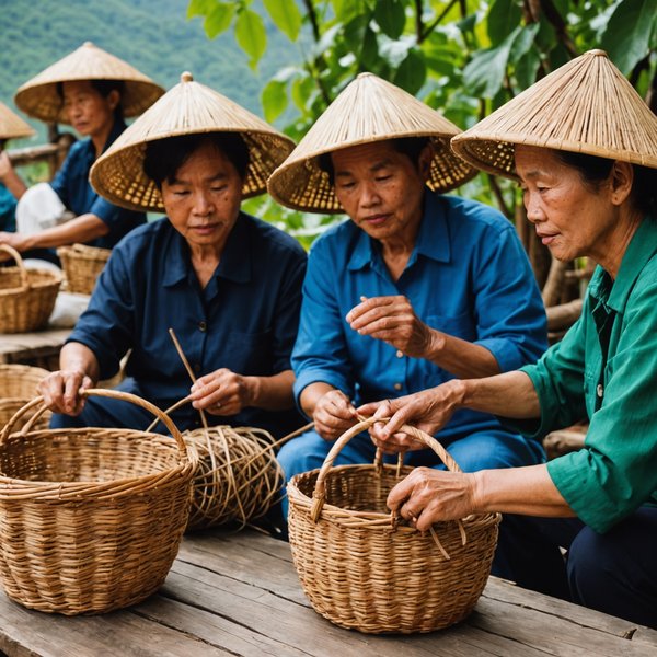 Quelle croisière propose des ateliers de vannerie avec des artisans locaux au Vietnam?